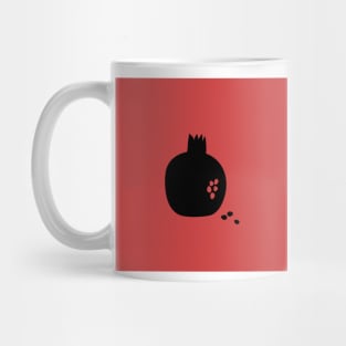 Pomegranate on red Mug